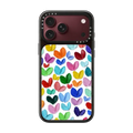 Polka Daub Hearts Confetti | iPhone 18 Pro Max / Impact Case MagSafe Compatible - Glossy / Glossy Black | Image 1