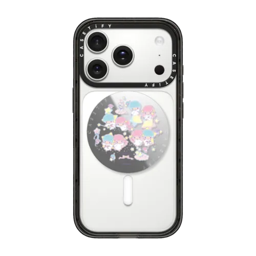 Little Twin Stars 50th Anniversary Sticker Magsafe Grip Stand | Snappy Grip Stand / Snappy Mirror Grip Stand MagSafe Compatible / Silver | Image 1