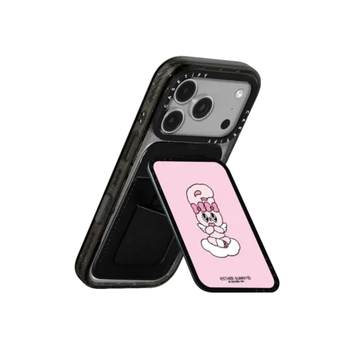 Esther Bunny Loves Me Time cardholder stand | Snappy Cardholder Stand / Snappy Cardholder Stand MagSafe Compatible / Black | Image 3