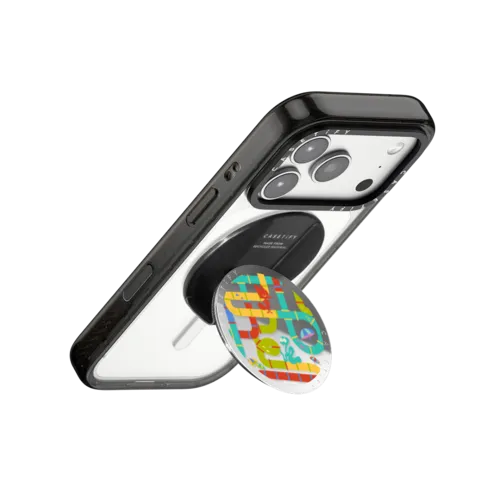 Zootopia 2 Tubes Pattern Snappy Grip stand | Snappy Grip Stand / Snappy Mirror Grip Stand MagSafe Compatible / Silver | Image 3