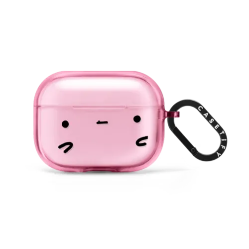 sad potato face by sad potato club | AirPods Pro / Earbuds Impact Case / Pink Fizz | Image 1