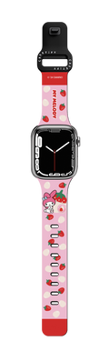 My Melody Strawberry Chocolate Watchband | Apple Watch Series 7-9 (45mm) / Impact Band / Black | Image 1