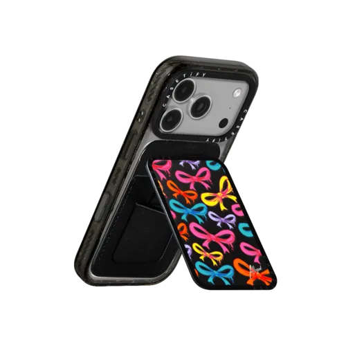 Dripping Bows | Snappy Cardholder Stand / Snappy Cardholder Stand MagSafe Compatible / Black | Image 3