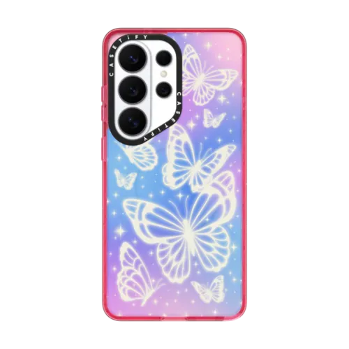 Butterfly Aurora | Galaxy S26 Ultra / Impact Magnetic Case / Primrose Pink | Image 1