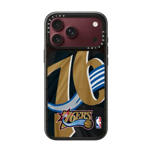 Philadelphia 76ers Hardwood Classic Jersey Case | iPhone 18 Pro Max / Impact Case MagSafe Compatible - Glossy / Glossy Black | Image 1
