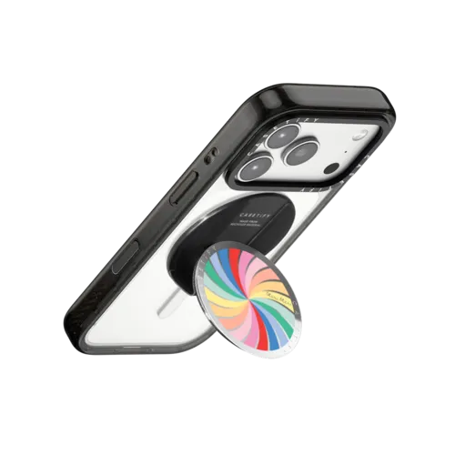 Meri Meri Rainbow Swirl Snappy Grip Stand | Snappy Grip Stand / Snappy Mirror Grip Stand MagSafe Compatible / Silver | Image 3