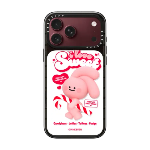 PINK SWEET | iPhone 18 Pro Max / Impact Case MagSafe Compatible - Glossy / Glossy Black | Image 1