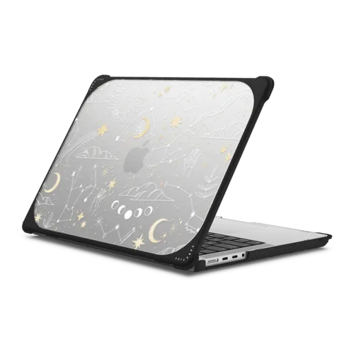 Stargazing by Ivory Paper Co | MacBook Pro 14-inch (M1 - M5) / MacBook Bounce Case / Black | Image 1