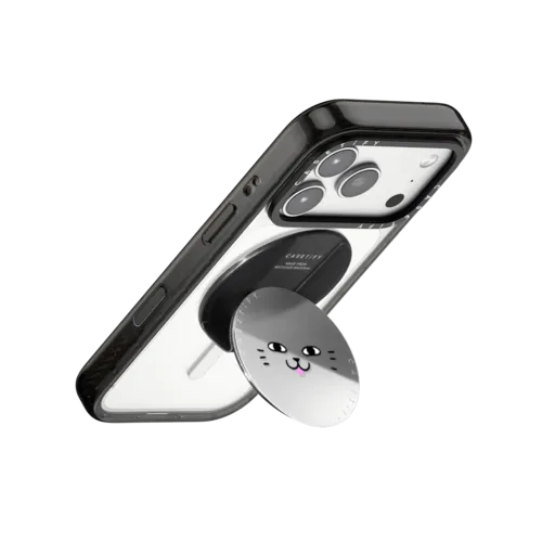 MEOW | Snappy Grip Stand / Snappy Mirror Grip Stand MagSafe Compatible / Silver | Image 3