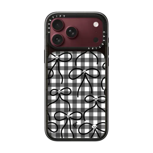 Skull Bows | iPhone 18 Pro Max / Impact Case MagSafe Compatible - Glossy / Glossy Black | Image 1