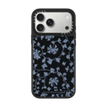 NMK Blue Peony and Plum Blossom Nacre Case | iPhone 17 Pro Max / Pearl Case / White W/ Black | Image 1