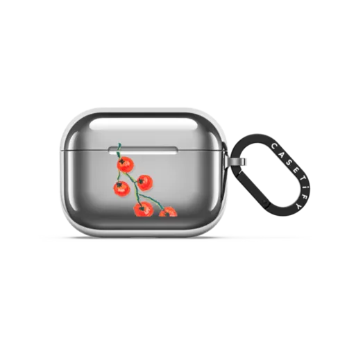 cherry tomatoes | AirPods Pro 3 / Earbuds Mirror Case / Silver | Image 1
