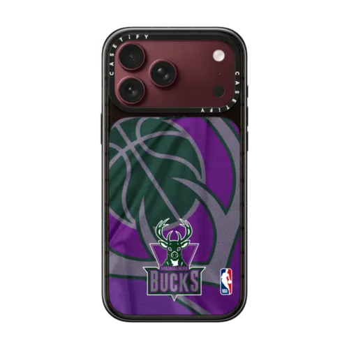 Milwaukee Bucks Hardwood Classic Jersey Case | iPhone 18 Pro Max / Impact Case MagSafe Compatible - Glossy / Glossy Black | Image 1