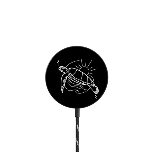 Under The Sea by Bella Rose Art |   / PowerThru Magnetic Wireless Charger MagSafe Compatible / Black | Image 1