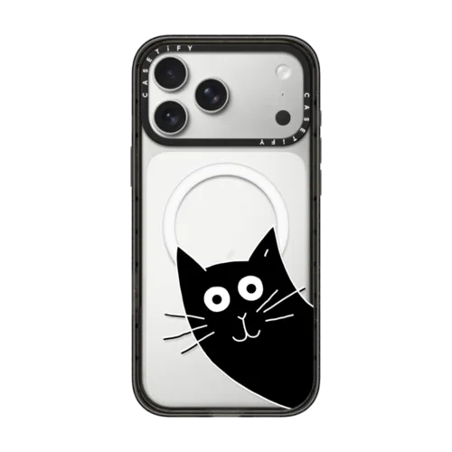 Hello Cat | iPhone 17 Pro Max / Impact Case MagSafe Compatible / Black | Image 1