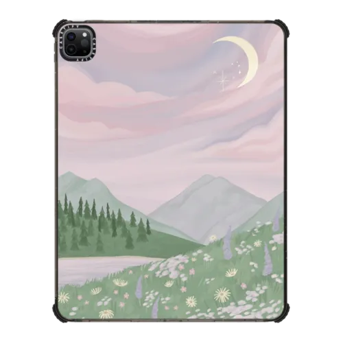 Twilight Mountains by Ivory Paper Co | iPad Pro 12.9-inch (5th/6th gen) / iPad Impact Case / Black | Image 1