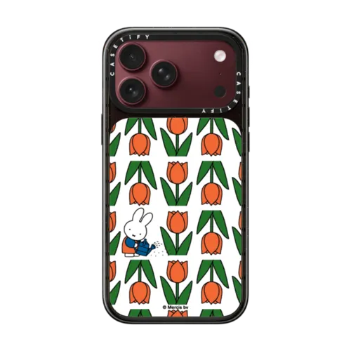 Miffy's Tulip Garden Case | iPhone 18 Pro Max / Impact Case MagSafe Compatible - Glossy / Glossy Black | Image 1