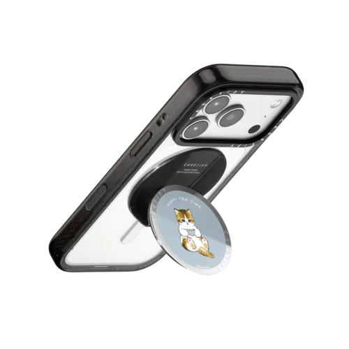 Happy Tea Time Snappy Grip Stand | Snappy Grip Stand / Snappy Mirror Grip Stand MagSafe Compatible / Silver | Image 3