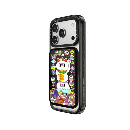 Lucky Cat at Fuji's Peak | Snappy Cardholder Stand / Snappy Cardholder Stand MagSafe Compatible / Black | Image 2