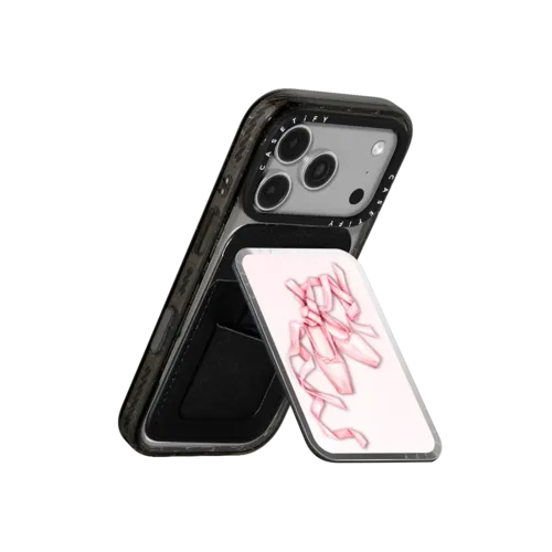 Pointe shoes | Snappy Cardholder Stand / Snappy Mirror Cardholder Stand MagSafe Compatible / Silver | Image 3