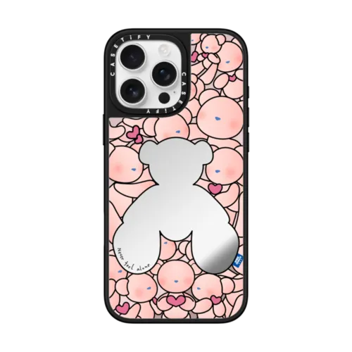 Never Feel Alone | iPhone 16 Pro Max / Mirror Case MagSafe Compatible / Silver on Black | Image 1