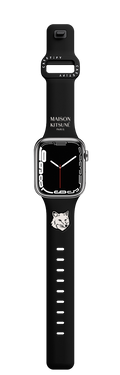 Maison Kitsuné Fox Head Watch Band (Black) | Apple Watch Series 7-9 (45mm) / Impact Band / Black | Image 1
