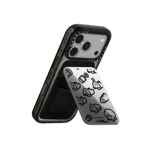 No Fight No Fight | Snappy Cardholder Stand / Snappy Mirror Cardholder Stand MagSafe Compatible / Silver | Image 3