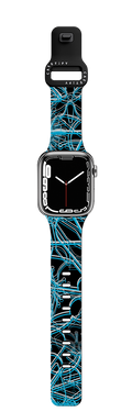 RM Blue Flowers | Apple Watch Series 7-9 (45mm) / Impact Band / Black | Image 1