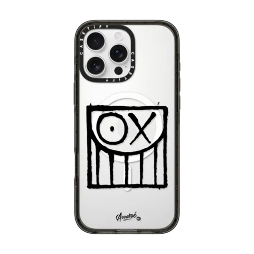 Square Mr. A - Black Logo | iPhone 16 Pro Max / Impact Case MagSafe Compatible / Black | Image 1