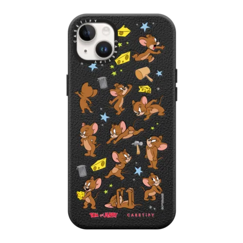 Jerry Pattern Case | iPhone 14 Plus / Pebbled Case MagSafe Compatible / Jet Black | Image 1