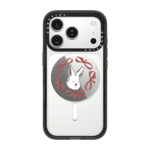 Rabbit & Bow Snappy Grip Stand | Snappy Grip Stand / Snappy Mirror Grip Stand MagSafe Compatible / Silver | Image 1