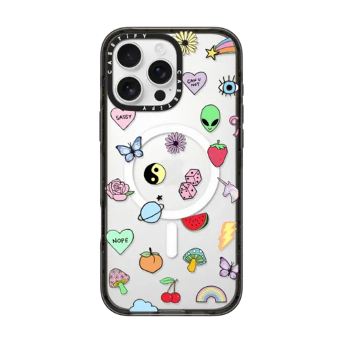 Retro Littles by INKED by Dani | iPhone 16 Pro Max / Impact Case MagSafe Compatible / Black | Image 1