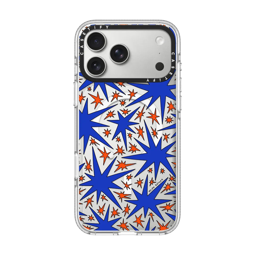 Solar Flair - Blue and Orange Wonky Stars | Image 1