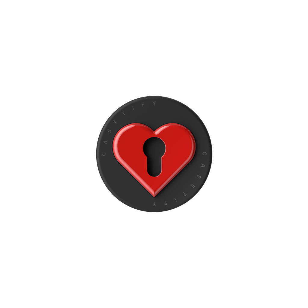 Snappy Love Lock Grip Stand - Red Heart
