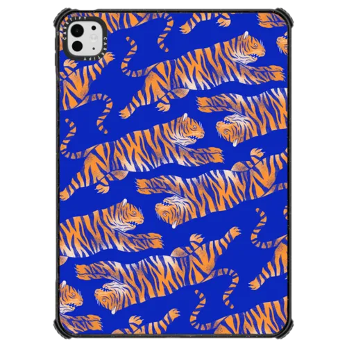 Tiger Dance | iPad Pro 11-inch (M4/M5) / iPad Impact Case / Black | Image 1