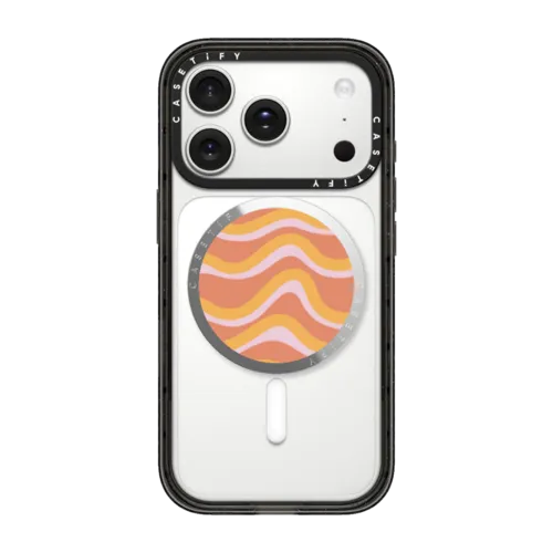 Coral Waves | Snappy Grip Stand / Snappy Mirror Grip Stand MagSafe Compatible / Silver | Image 1