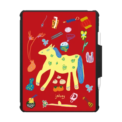 Horse Power | iPad Pro 13-inch (M4/M5) / iPad Impact Folio Case / Black | Image 1