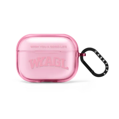 WYAGL Logo Earbuds Case - Pink | AirPods Pro 2 / Earbuds Impact Case / Pink Fizz | Image 1
