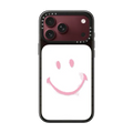 Smiley Graffiti Custom Phone Case - Pink Smile | iPhone 18 Pro Max / Impact Case MagSafe Compatible - Glossy / Glossy Black | Image 1