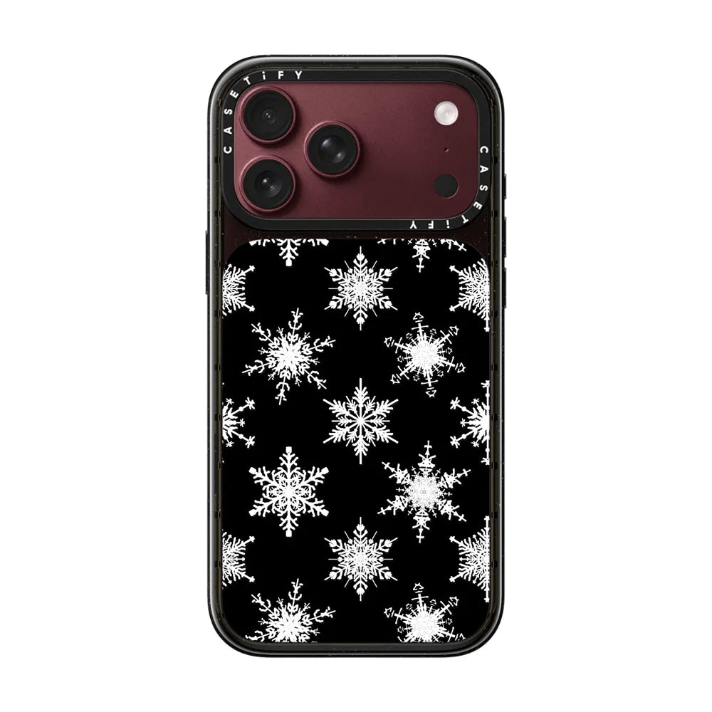 Let it Snow! - White Snowflake Pattern on Crystal Transparent | Image 1