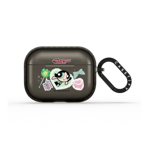 The Powerpuff Girls Buttercup Sticker Earbuds Case | AirPods Pro 3 / Earbuds Impact Case / Black | Image 1