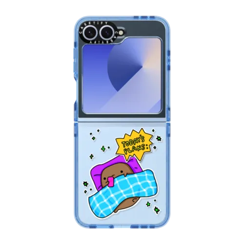 today-s potato plans | Galaxy Z Flip6 / Impact Case / Baby Blue | Image 1
