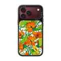Orange Floral by Made By Nelson | iPhone 18 Pro Max / Impact Case MagSafe Compatible - Glossy / Glossy Black | Image 1