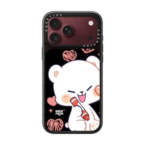 Heart Cheek Milk | iPhone 18 Pro Max / Impact Case MagSafe Compatible - Glossy / Glossy Black | Image 1