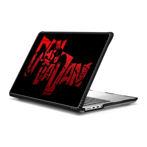 DAN DA DAN Logo Laptop Case | MacBook Pro 14-inch (M1 - M5) / MacBook Impact Case / Black | Image 1