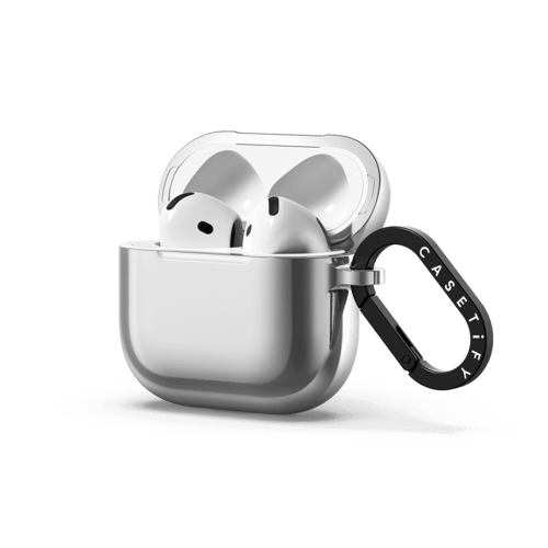 Cute Unicorn AirPods Case by Papio Press | AirPods 4 & 5 / Earbuds Mirror Case / Silver | Image 2