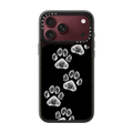small cute white paw prints for dogs and cats lovers | iPhone 18 Pro Max / Impact Case MagSafe Compatible - Glossy / Glossy Black | Image 1