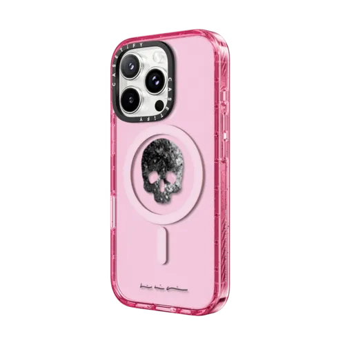 Skull - Black by Josh Lin | iPhone 16 Pro Max / Impact Case MagSafe Compatible / Pink Fizz | Image 2