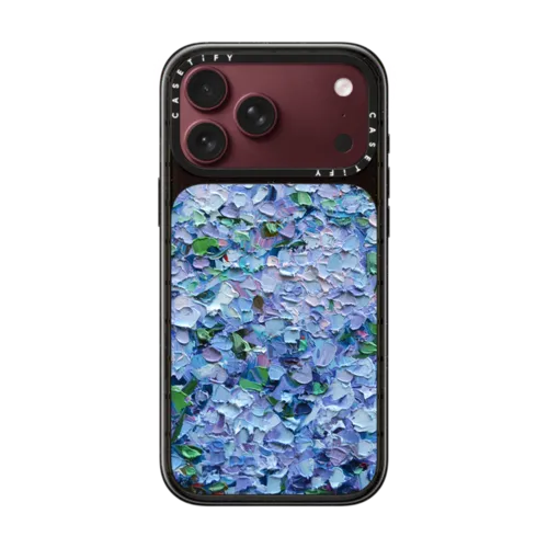 Nantucket Blue Hydrangeas | iPhone 18 Pro Max / Impact Case MagSafe Compatible - Glossy / Glossy Black | Image 1