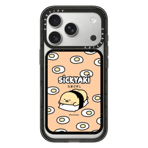 egg sushi sickyaki | Snappy Cardholder Stand / Snappy Cardholder Stand MagSafe Compatible / Black | Image 1